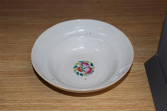 A Chinese bowl decorated with birds and ducks diameter 20.5cm